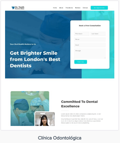 Clinica odontológica site Idealltech agência de Marketing